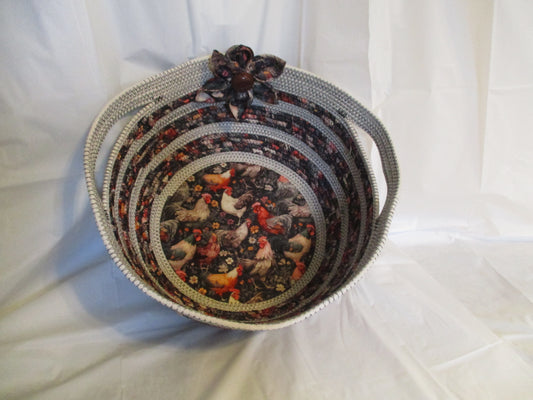 rope bowl with chicken design