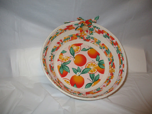 small orange rope bowl