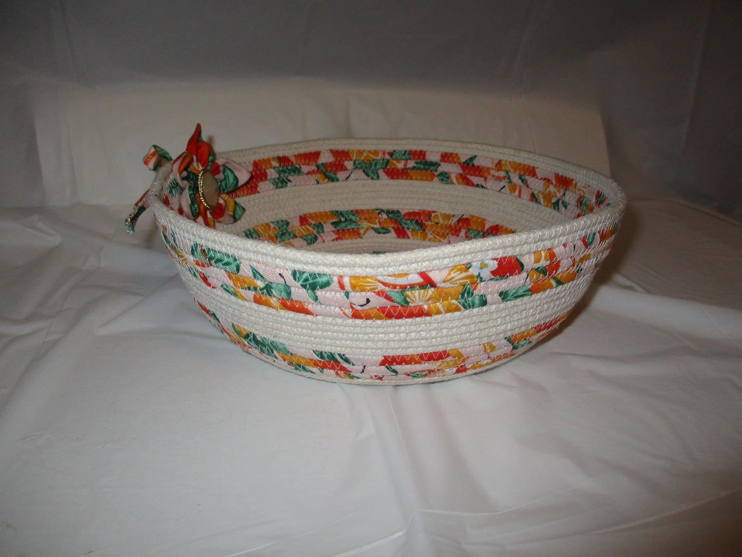 small orange rope bowl