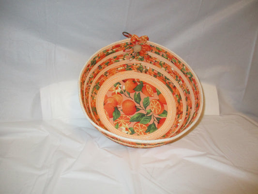 medium orange rope bowl
